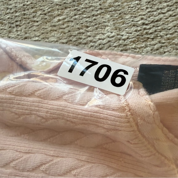 Lauren Ralph Lauren Pink Textured Button Cardigan Long Sleeve Size L - Picture 8 of 8